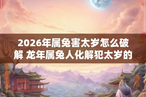 2026年属兔害太岁怎么破解 龙年属兔人化解犯太岁的方法