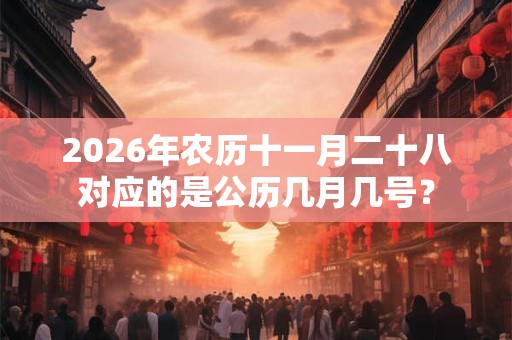 2026年农历十一月二十八对应的是公历几月几号? 2026年农历十一月二十八对应的是公历几月几号?