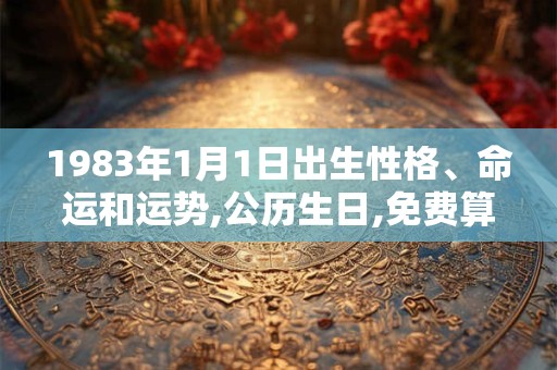 1983年1月1日出生性格、命运和运势,公历生日,免费算命 1983年1月1日出生性格、命运和运势,公历生日,免费算命