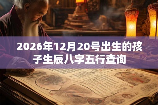 2026年12月20号出生的孩子生辰八字五行查询