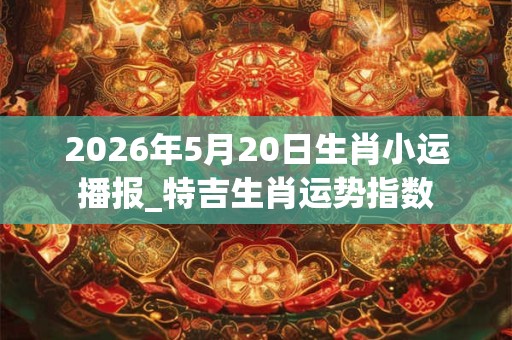 2026年5月20日生肖小运播报_特吉生肖运势指数