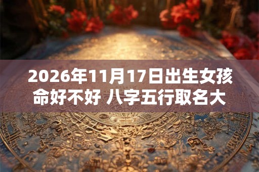 2026年11月17日出生女孩命好不好 八字五行取名大全
