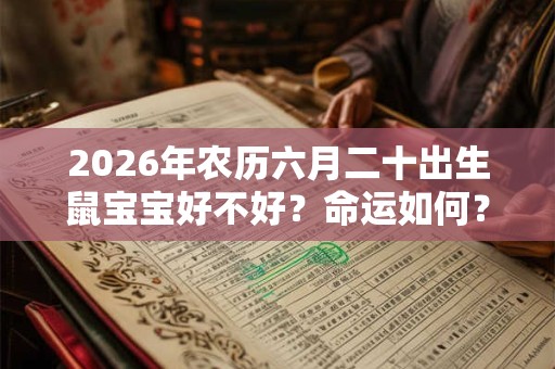 2026年农历六月二十出生鼠宝宝好不好？命运如何？