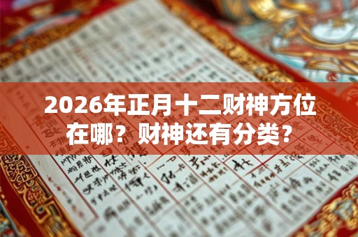 2026年正月十二财神方位在哪？财神还有分类？