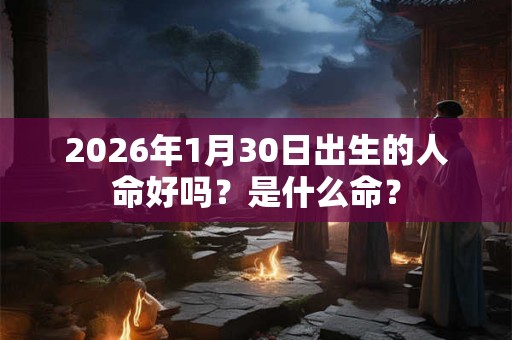 2026年1月30日出生的人命好吗？是什么命？