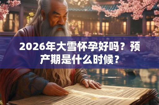 2026年大雪怀孕好吗？预产期是什么时候？