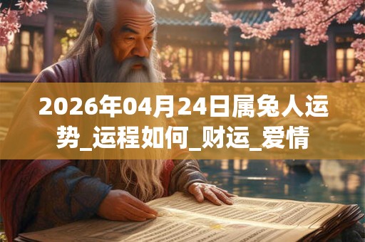 2026年04月24日属兔人运势_运程如何_财运_爱情