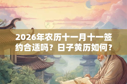 2026年农历十一月十一签约合适吗？日子黄历如何？