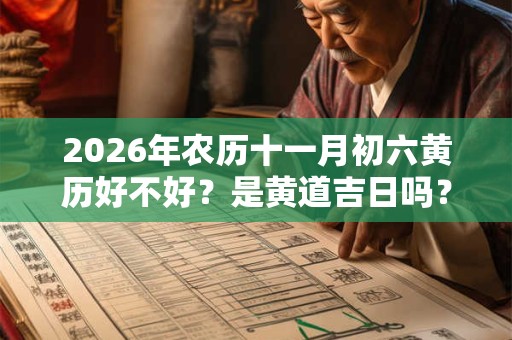 2026年农历十一月初六黄历好不好？是黄道吉日吗？