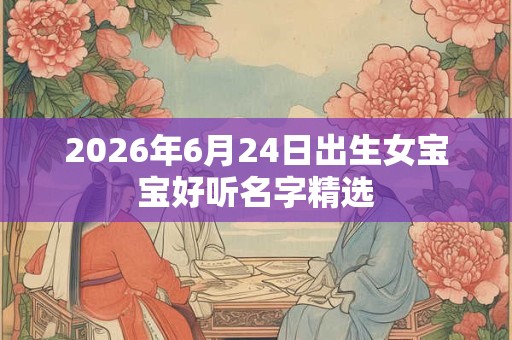 2026年6月24日出生女宝宝好听名字精选