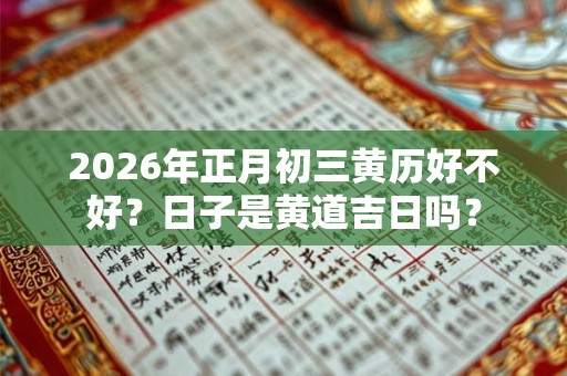 2026年正月初三黄历好不好？日子是黄道吉日吗？