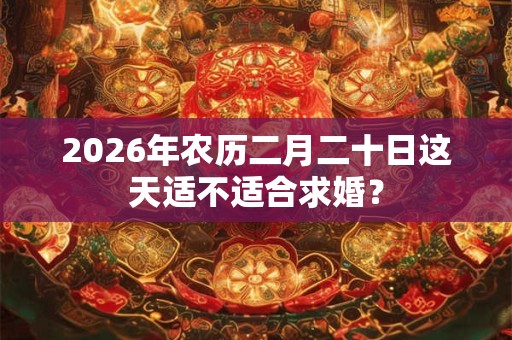 2026年农历二月二十日这天适不适合求婚？