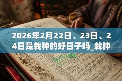 2026年2月22日、23日、24日是栽种的好日子吗_栽种可以吗 2026年2月22日、23日、24日是栽种的好日子吗_栽种可以吗