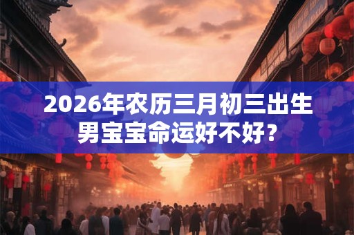 2026年农历三月初三出生男宝宝命运好不好？