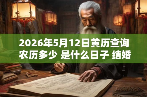 2026年5月12日黄历查询 农历多少 是什么日子 结婚吉时