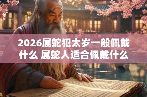 2026属蛇犯太岁一般佩戴什么 属蛇人适合佩戴什么