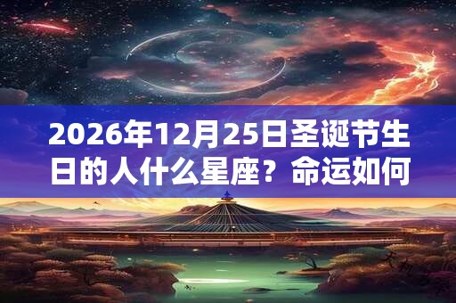 2026年12月25日圣诞节生日的人什么星座？命运如何？