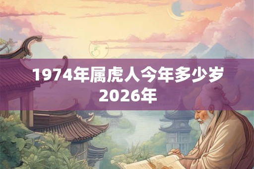 1974年属虎人今年多少岁2026年