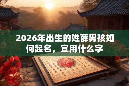 2026年出生的姓薛男孩如何起名，宜用什么字