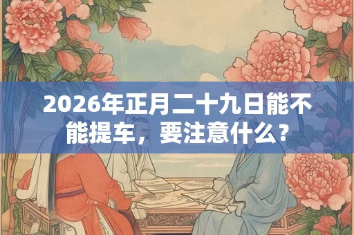 2026年正月二十九日能不能提车，要注意什么？