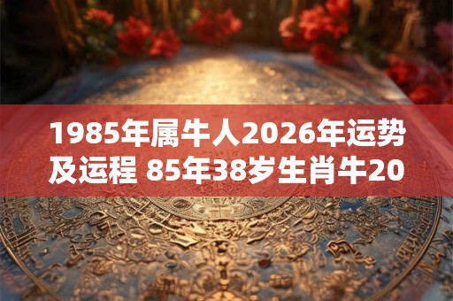 1985年属牛人2026年运势及运程 85年38岁生肖牛2026年每月运势 1985年属牛人2026年运势及运程 85年38岁生肖牛2026年每月运势