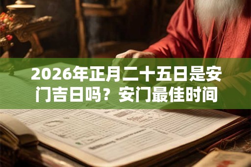 2026年正月二十五日是安门吉日吗？安门最佳时间