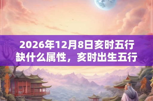 2026年12月8日亥时五行缺什么属性,亥时出生五行缺什么 2026年12月8日亥时五行缺什么属性,亥时出生五行缺什么