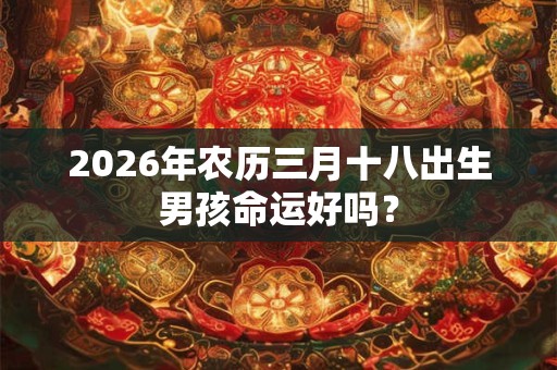 2026年农历三月十八出生男孩命运好吗？