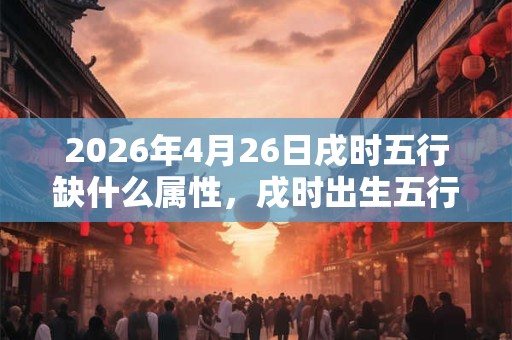 2026年4月26日戌时五行缺什么属性，戌时出生五行缺什么