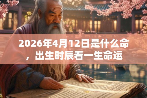 2026年4月12日是什么命,出生时辰看一生命运 2026年4月12日是什么命,出生时辰看一生命运