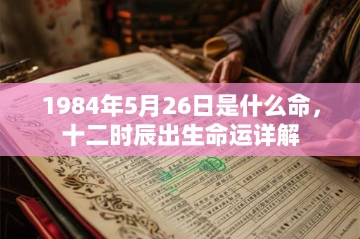 1984年5月26日是什么命，十二时辰出生命运详解