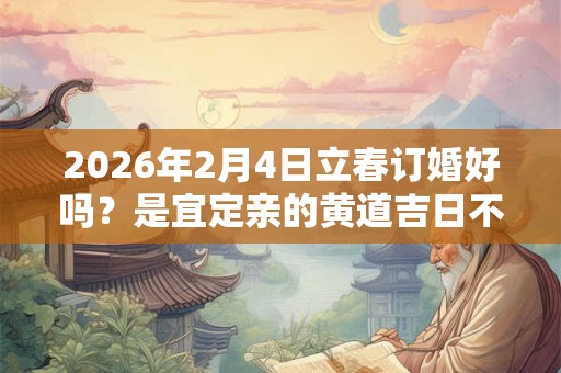 2026年2月4日立春订婚好吗？是宜定亲的黄道吉日不