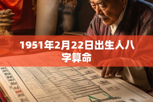 1951年2月22日出生人八字算命 1951年2月22日出生人八字算命