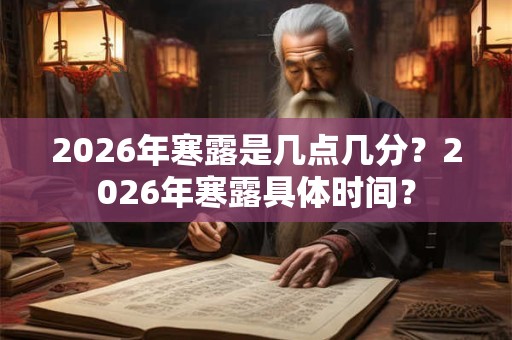 2026年寒露是几点几分?2026年寒露具体时间? 2026年寒露是几点几分?2026年寒露具体时间?