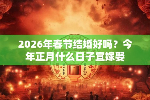 2026年春节结婚好吗？今年正月什么日子宜嫁娶