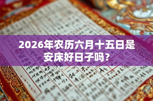 2026年农历六月十五日是安床好日子吗？