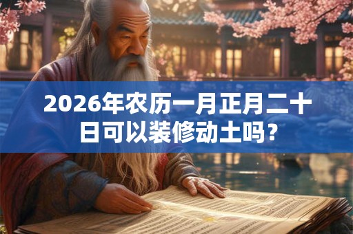 2026年农历一月正月二十日可以装修动土吗？
