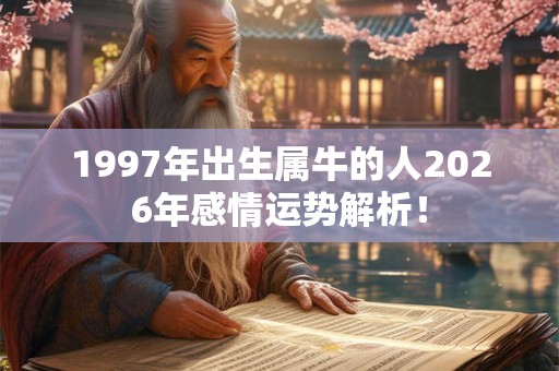 1997年出生属牛的人2026年感情运势解析! 1997年出生属牛的人2026年感情运势解析!