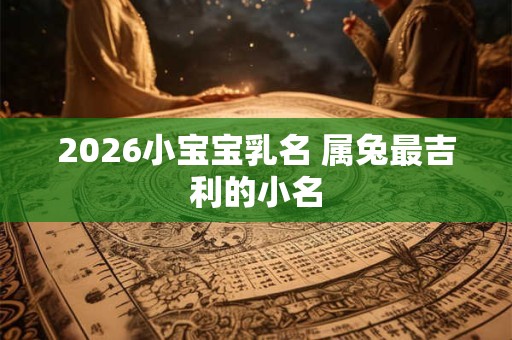 2026小宝宝乳名 属兔最吉利的小名 2026小宝宝乳名 属兔最吉利的小名