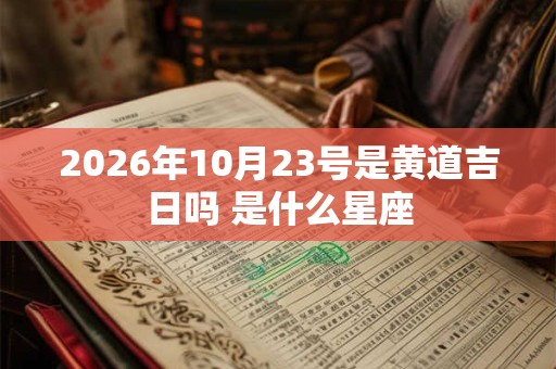 2026年10月23号是黄道吉日吗 是什么星座 2026年10月23号是黄道吉日吗 是什么星座