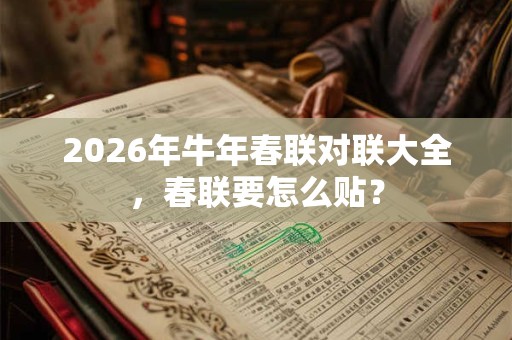 2026年牛年春联对联大全，春联要怎么贴？