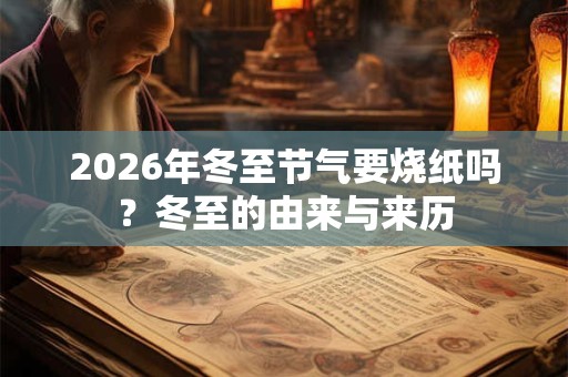 2026年冬至节气要烧纸吗?冬至的由来与来历 2026年冬至节气要烧纸吗?冬至的由来与来历