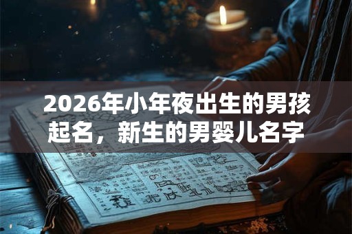 2026年小年夜出生的男孩起名，新生的男婴儿名字