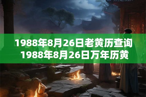 1988年8月26日老黄历查询 1988年8月26日万年历黄道吉日 1988年8月26日老黄历查询 1988年8月26日万年历黄道吉日