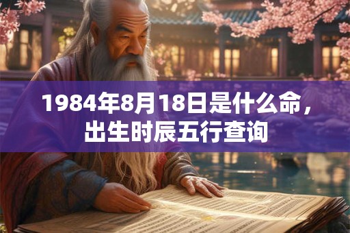 1984年8月18日是什么命，出生时辰五行查询