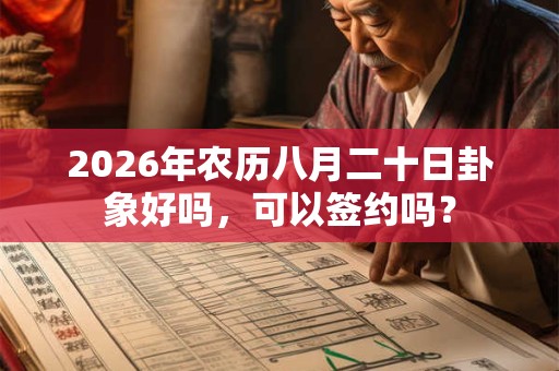 2026年农历八月二十日卦象好吗,可以签约吗? 2026年农历八月二十日卦象好吗,可以签约吗?