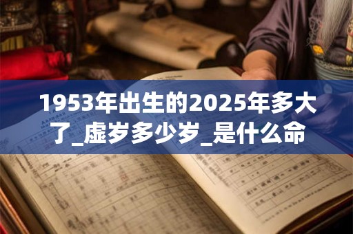 1953年出生的2025年多大了_虚岁多少岁_是什么命