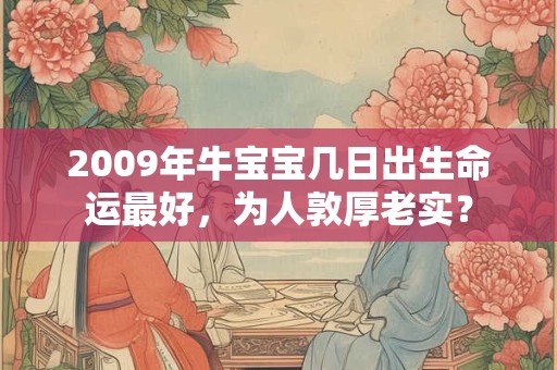 2009年牛宝宝几日出生命运最好，为人敦厚老实？