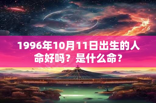 1996年10月11日出生的人命好吗?是什么命? 1996年10月11日出生的人命好吗?是什么命?