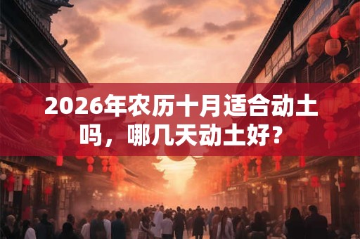 2026年农历十月适合动土吗,哪几天动土好? 2026年农历十月适合动土吗,哪几天动土好?